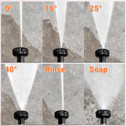 FIXFANS Pressure Washer Nozzle, 6 in 1 Quick Change Over Spray Nozzle, Adjustable High Power Washer Nozzle Tips with 1/4" Quick Connect, 4000 PSI - Grill Parts America