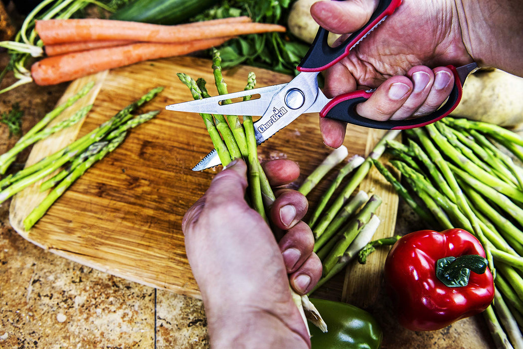 Char-Broil 140024 Meat Shears, Black/red/Steel - Grill Parts America