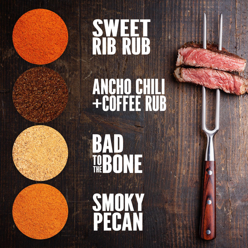 The Spice Lab BBQ Barbecue Spices and Seasonings Set - Ultimate Grilling Accessories Set - Gift Kit for Barbecues, Grilling, and Smoking - Great Gift for Men or Gift for Dad Made in the USA - Grill Parts America