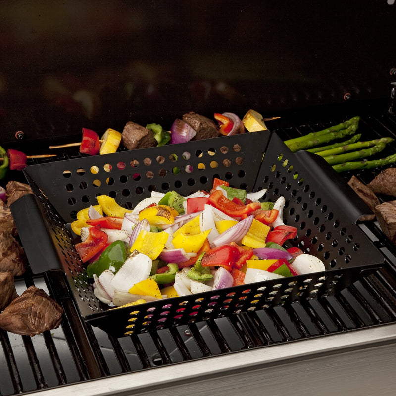 Char-Broil Non-Stick Grill Basket + Cuisinart CNW-328 Non Stick 11-Inch Grill Wok - Grill Parts America