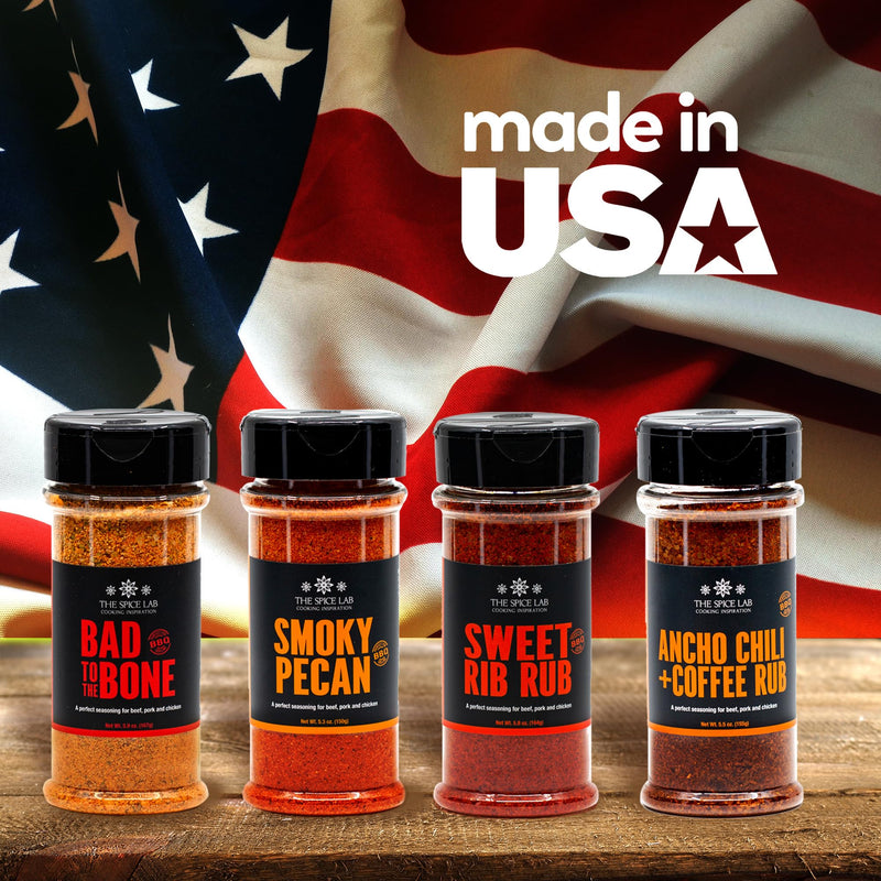 The Spice Lab BBQ Barbecue Spices and Seasonings Set - Ultimate Grilling Accessories Set - Gift Kit for Barbecues, Grilling, and Smoking - Great Gift for Men or Gift for Dad Made in the USA - Grill Parts America