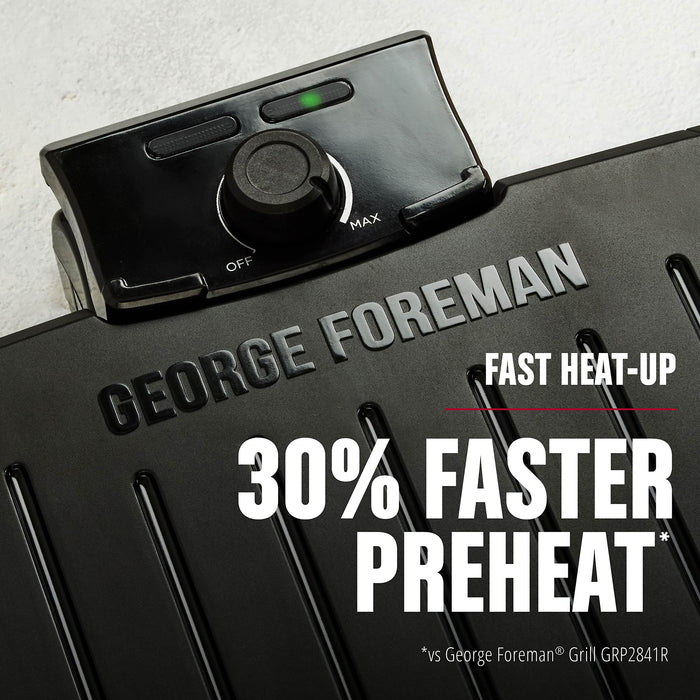 GEORGE FOREMAN® Contact Submersible™ Grill, 5-Serving Grill - Adjustable Temperature Control, Black Plates, Wash the entire grill - Grill Parts America