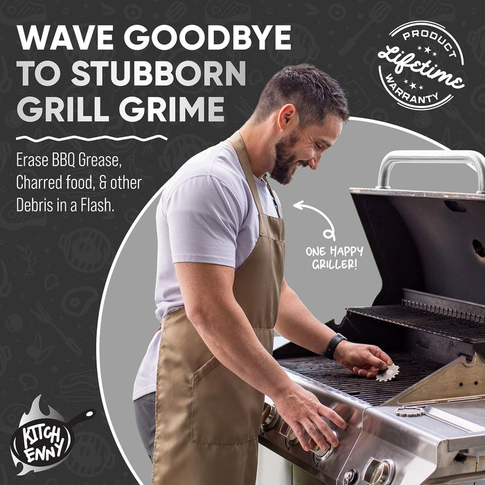 Stocking Stuffers for Adults - BBQ Grill Accessories, Bristle-Free Camping Accessories, Perfect BBQ Gifts for Men Who Like Grilling, Grill Scraper for Outdoor Grill, Dads Who Have Everything - Grill Parts America