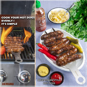HERUKI Double Skewers 14.4" Stainless Steel Heavy Duty Double Prong Skewers for BBQ Kabob Shawarma Meat Fish Chicken Reusable bbq Accessories for Grill Master Arsenal - 2 Units - Grill Parts America
