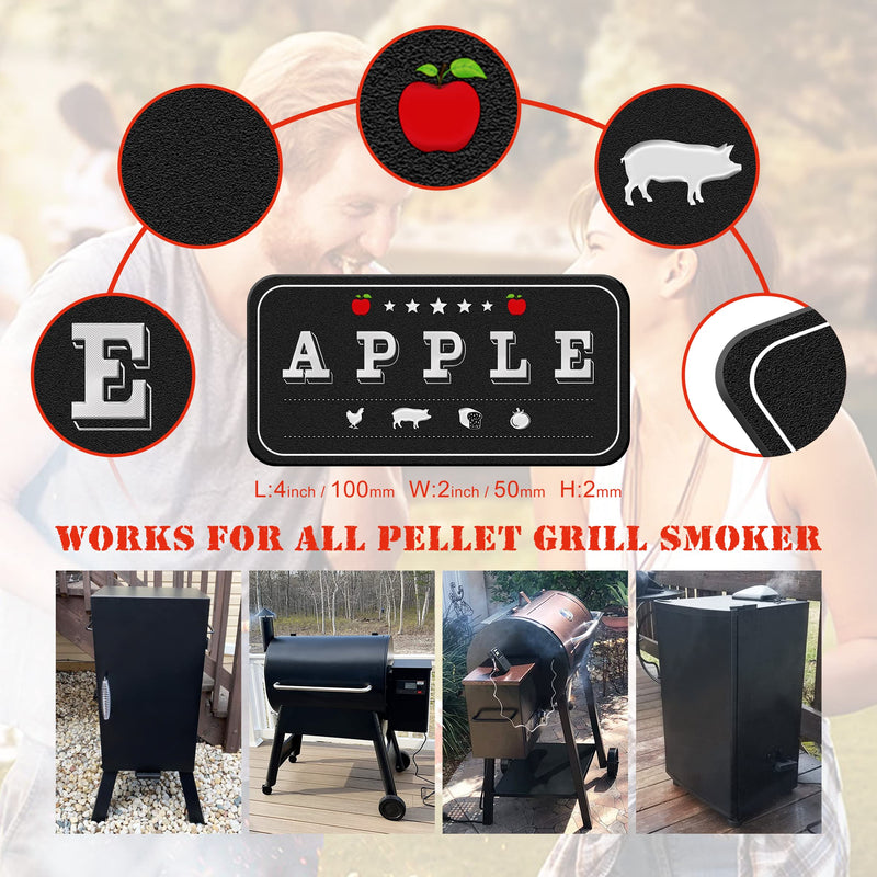 Wood Pellets for Smoker Magnet Labels - Accessories for Pellet Smoker Grill,Metal Material, Frosted Design, Perfect Match with Smoker,Gift for Men and Women,9 Pack - Grill Parts America