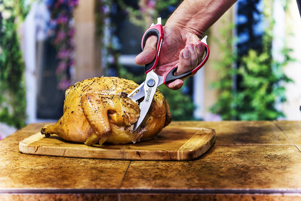 Char-Broil 140024 Meat Shears, Black/red/Steel - Grill Parts America