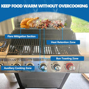 Elevated Warming Rack for Royal Gourmet GA5401T 5-Burner Gas Grills