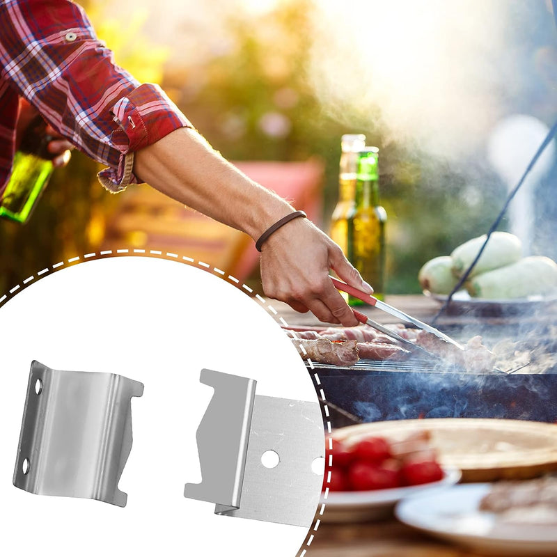 Grill Heat Plates Shield Flame Shield Brackets, Burner Hanger Brackets BBQ Gas Grill Replacement Parts Accessories with Screws for Chargriller 5050 Duo, 3001, 3008, 5050, 5072, 5650