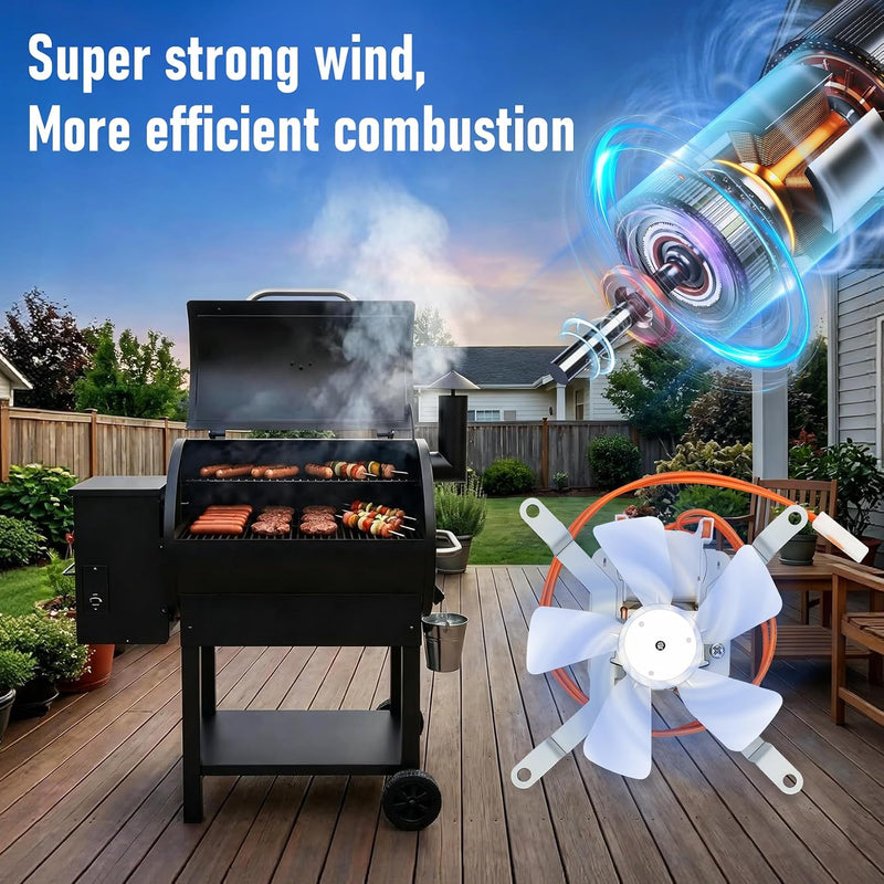 Auger Motor,Grill Induction Fan Kit, Fire Burn Pot and Hot Rod Ignitor,Traeger Parts Replacement Traeger Grill Parts for Pit Boss Grill Parts and Auger Motor Traeger Grill for BBQ Traeger Fan Kit