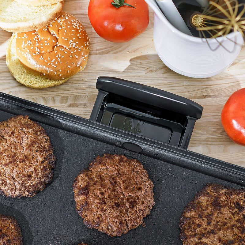 bella Electric Griddle with Warming Tray - Smokeless Indoor Grill, Nonstick Surface, Adjustable Temperature & Cool-touch Handles, 10" x 18", Copper/Black - Grill Parts America