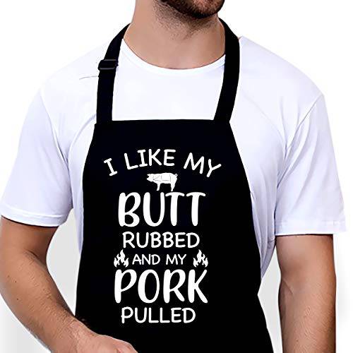I Like my Butt Rubbed and my Pork Pulled Waterproof Apron - Grill Parts America