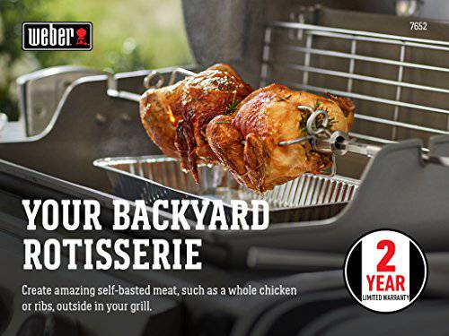 Weber 7652 Rotisserie for Use with Genesis II & II LX 2 & 3 Burner 300 Series Grills - Grill Parts America