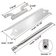 Brinkmann Stainless Steel Burner Tubes and Heat Plate Shields and Crossover Burner Tubes - Grill Parts America