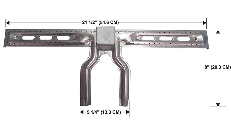 Stainless Steel Burner for Select Coleman 2000, 3000, Grill Master BG4622YPB, BG6522RPB 21 1/2" x 8" ) - Grill Parts America