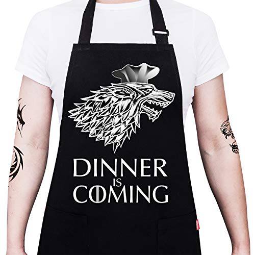 Dinner is Coming Kitchen Chef Apron - Grill Parts America