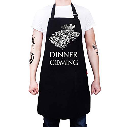 Dinner is Coming Kitchen Chef Apron - Grill Parts America