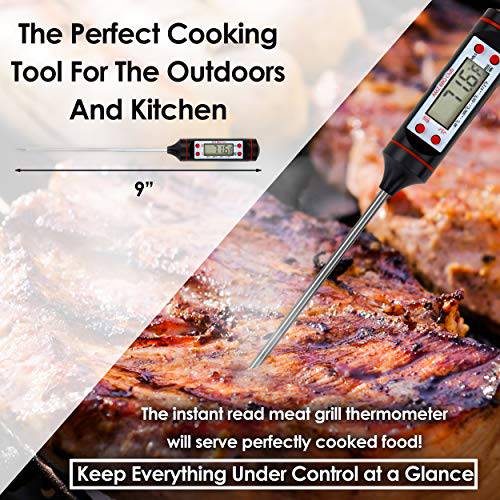 BBQ Gloves, Meat Claws and Digital Instant Read BBQ Thermometer - Heat Resistant/Silicone Gloves - BBQ Grilling Tool Accessories - Grill Parts America