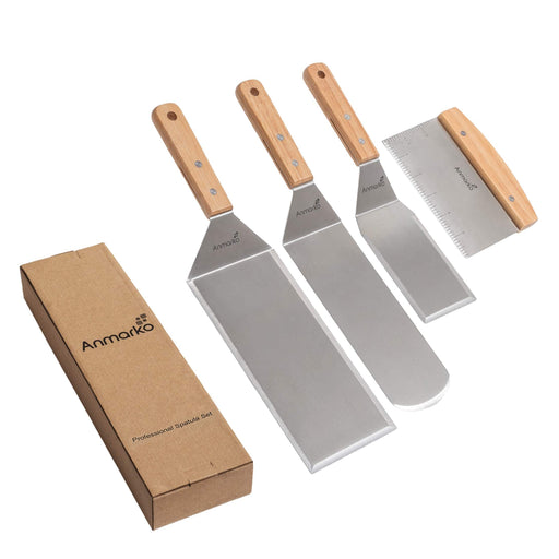 Anmarko Stainless Steel Metal Spatula Set - Grill Parts America