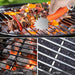 AOLLOP Grill Scraper BBQ Stainless Steel Grill Grate Cleaner No-bristles with Extended Handle & Bottle Opener Fits Most Grill Grates or Griddles Ideal Gift - Grill Parts America