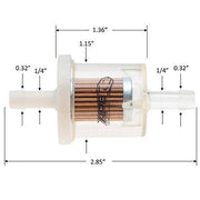 APE RACING Inline Fuel Filter Universal Fuel Filters for Small Engine Motorcycle Lawn Mower (Pack of 2) Replace 691035 49019-0027 AM108356 - Grill Parts America