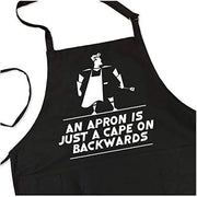 BBQ Grill Apron - Apron is Just a Cape on Backwards - Funny Superhero Apron - Grill Parts America
