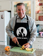 License To Grill - BBQ Grill Apron - Funny Apron - Grill Parts America