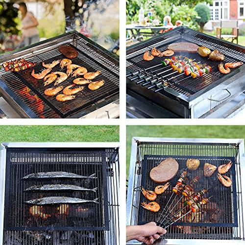 BBQ Mesh Grill Mats 3 Pack, 16" x 13" Non-Stick Grilling Mat - Grill Parts America