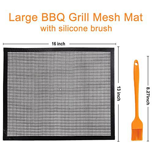 BBQ Mesh Grill Mats 3 Pack, 16" x 13" Non-Stick Grilling Mat - Grill Parts America