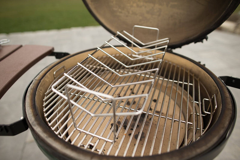 Aura Outdoor Products AOP-SVRP Stainless Steel Rib and Roasting Rack. Use with Big Green Egg - Grill Parts America