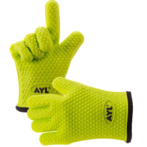 AYL Silicone Cooking Gloves - Heat Resistant Oven Mitt for Grilling, BBQ, Kitchen - Grill Parts America