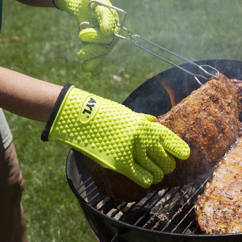 AYL Silicone Cooking Gloves - Heat Resistant Oven Mitt for Grilling, BBQ, Kitchen - Grill Parts America