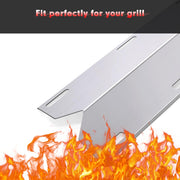 17 3/4" Gas Grill Replacement Parts Grill Burner Cover Heat Shield Heat Plates for Jenn-Air 720-0061, 720-0062, 720-0150, 720-0336, Glen Canyon, Nexgrill 720-0150, Costco Kirkland Models