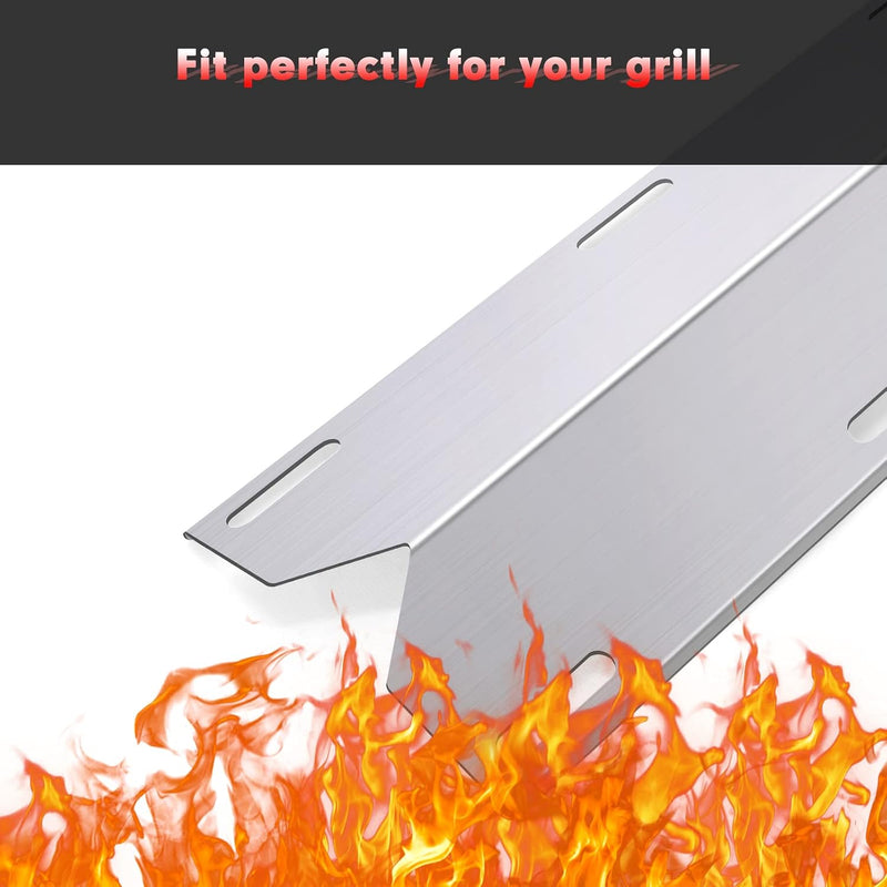 17 3/4" Gas Grill Replacement Parts Grill Burner Cover Heat Shield Heat Plates for Jenn-Air 720-0061, 720-0062, 720-0150, 720-0336, Glen Canyon, Nexgrill 720-0150, Costco Kirkland Models