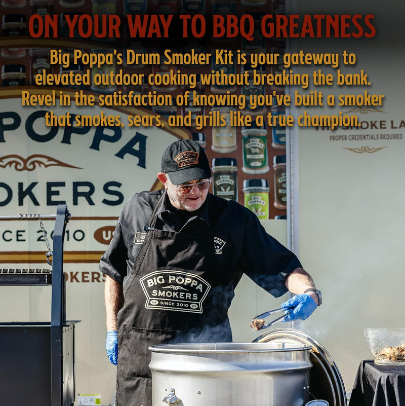 Big Poppa’S DIY Drum Smoker Kit – BBQ Smoker System for 55 Gallon Drums