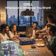 Indoor Grill  Electric Smokeless Grill Portable Korean BBQ, Blue