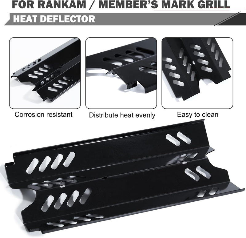 GR2234801-MM-00 Grill Replacement Parts for Rankam Grill Replacement GR2234802MM00 Heat Plates GR2234801-MM-00 92291 Flame Tamer Members Mark 2 Burner Grill Parts Heat Shield Heat Tents