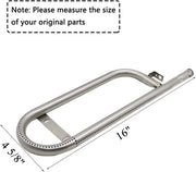 Grill Replacement Parts for Master Forge MFA350CNP, MFA350BNP, Porcelain Steel Heat Plate Shield Burner Cover, Stainless Burner Tube Replacement for Dyna-Glo DGP350NP, 101-03005.