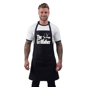BBQ Apron Funny Grill Aprons for Men The Grillfather Men's Grilling Gifts Black - Grill Parts America