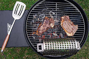 Rolling Grill Basket - Heavy Duty Vegetables & Fish Grill Basket - Grilling Basket for Kabobs, Veggies & Shrimp - Perfect Grilling Gifts for Men - BBQ Grill Accessories for Outdoor Grill - Grill Parts America