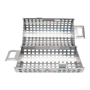 Rolling Grill Basket - Heavy Duty Vegetables & Fish Grill Basket - Grilling Basket for Kabobs, Veggies & Shrimp - Perfect Grilling Gifts for Men - BBQ Grill Accessories for Outdoor Grill - Grill Parts America