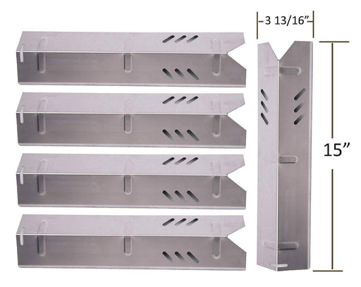 BBQ funland Replacement Part 15 inch Stainless Steel Heat Plate Shield Tent Flame Tamer Burner Cover, 5-Pack Nexgrill - Grill Parts America