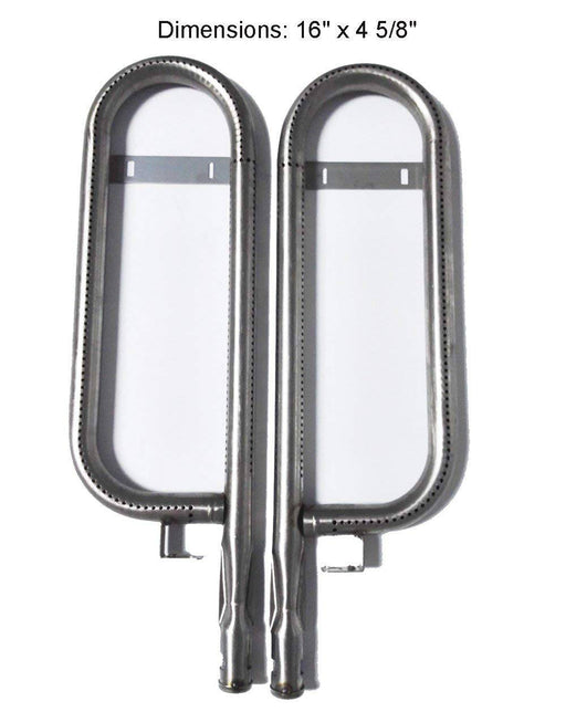 BBQ funland 1-PAIR Curved Stainless Steel Burner Replacement for Gas Grill Model Dyna-Glo DGP350NP - Grill Parts America