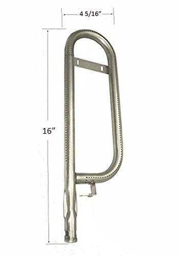 BBQ funland 1-PAIR Curved Stainless Steel Burner Replacement for Gas Grill Model Dyna-Glo DGP350NP - Grill Parts America