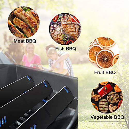 BBQ funland PH1591 (4-Pack) Porcelain Steel Heat Plate for Backyard Grill 15 inch Heat Shield Tent Flame Tamer Burner Cover - Grill Parts America