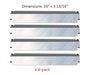 SH3321 (4-pack) Stainless Steel Heat Plate - Grill Parts America