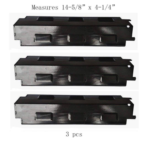 98531(3-pack) Porcelain Steel Heat Plate Replacement for Select Gas Grill Models By Charbroil, Kenmore, Grill King and Others - Grill Parts America