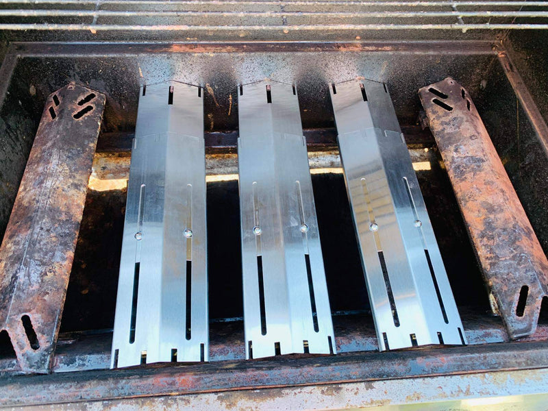 BBQration Universal Adjustable Stainless Steel Heat Plate Plate Shield, Heat Tent, Flavorizer Bar - Grill Parts America
