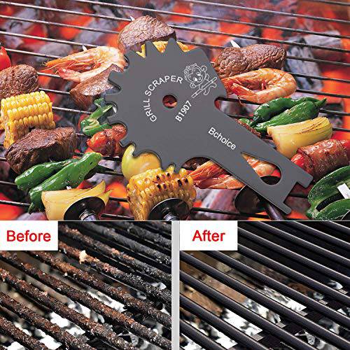 Bchoice Stainless Steel BBQ Grill Scraper Brushes - Non-bristles Grill Brush - Grill Parts America