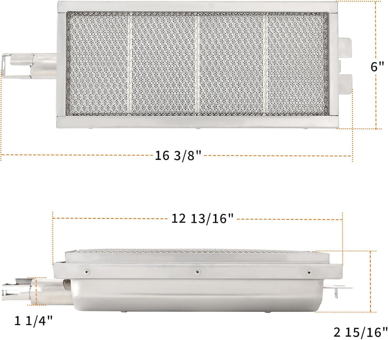 20505 Infrared Searing Burner for Bull Grill Replacement Parts for Bull Angus Brahma Lonestar Outlaw Renegade Bullet and Premium 7 Burner Grill Sear Burner for Bull BBQ Grill Accessories