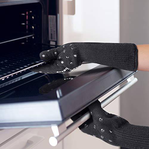 Oven Gloves Oven Mitts with Extra Long Sleeves, Heat Resistant to 932° - Grill Parts America